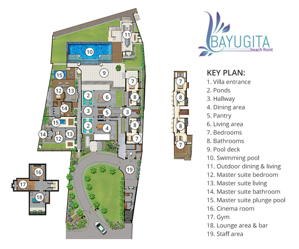 Bayu Gita Beachfront Layout & Keyplan